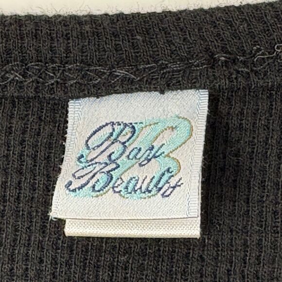 Bay Beauty Junior XL Black Knit Pullover Sweater Faux Rhinestones Purple Dog Paw - Picture 5 of 10